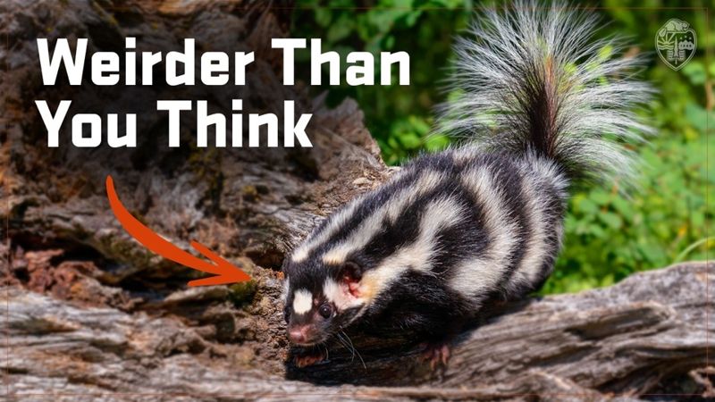 A western spotted skunk at a forest camera station